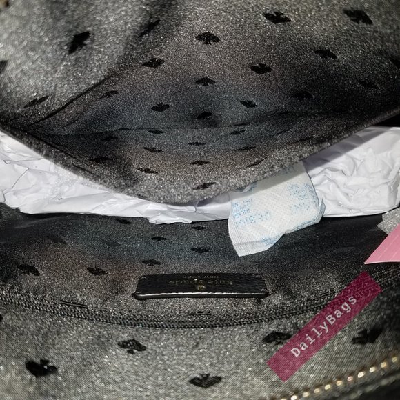 NWT KATE SPADE TOP ZIP CROSSBODY LEILA BLACK WKR00454 100% AUTHENTIC - Picture 3 of 11